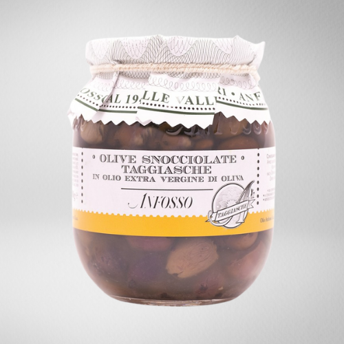 Taggiasche Olives Pitted Extravergin Olive Oil 185g Artisan Italian