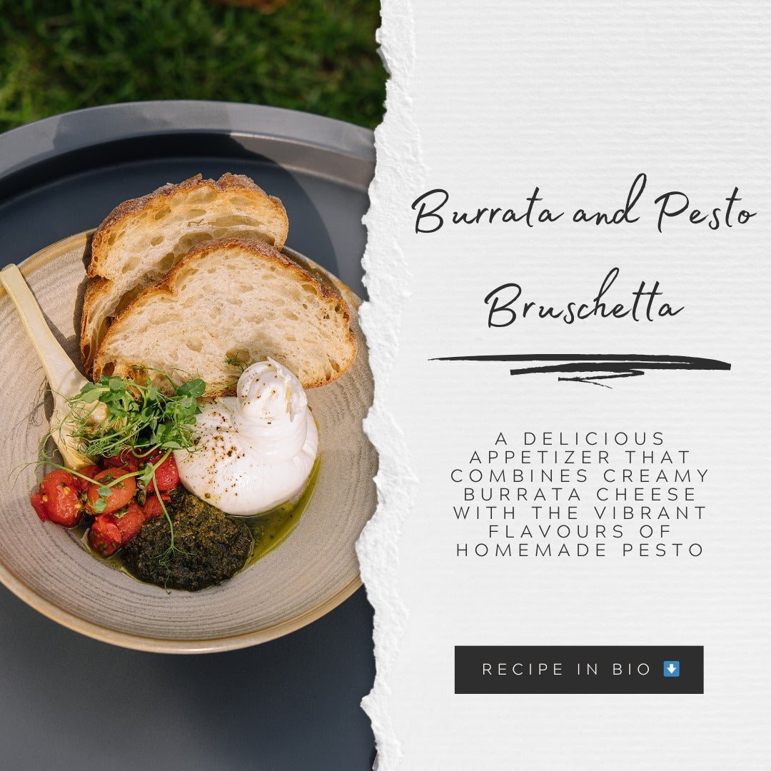 Burrata and Pesto Bruschetta Recipe