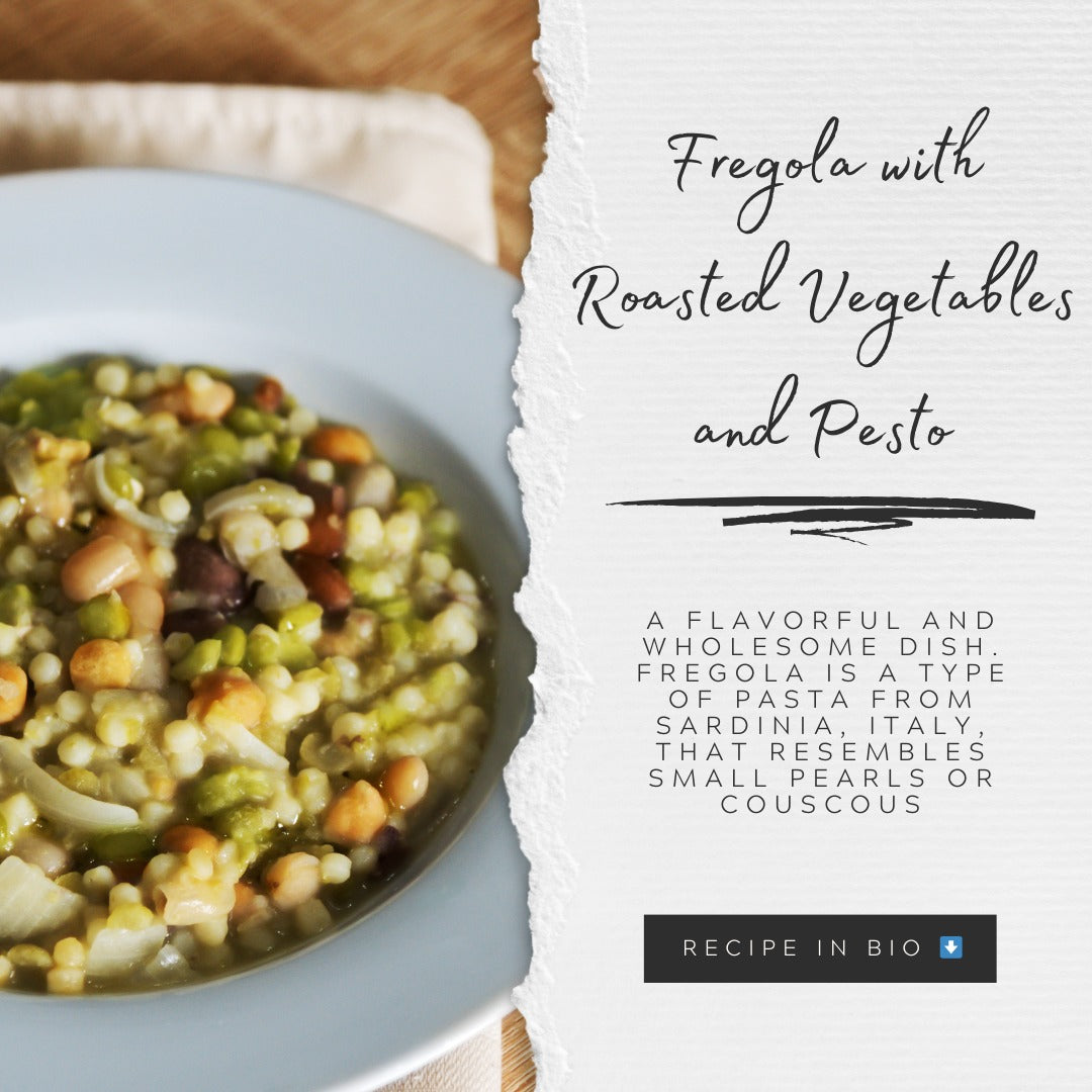 Fregola with Roasted Vegetables and Pesto Recipe