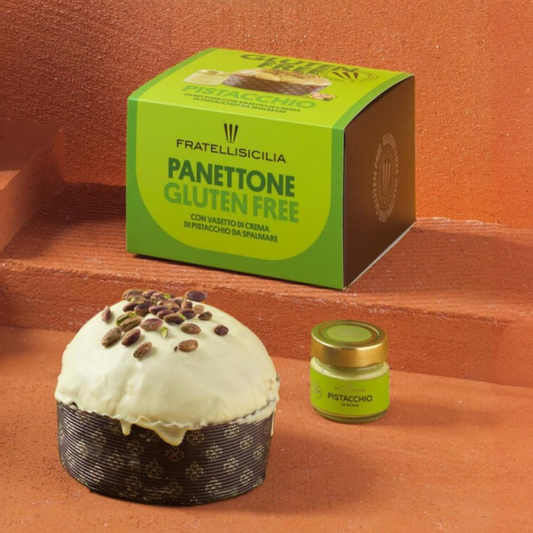 Gluten Free Panettone Pistacchio 500g + pistachio cream 125g | Fratelli Sicilia